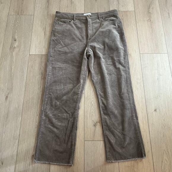 Loft Women’s Brown Straight Corduroy Pant Size 12 - Picture 2 of 10